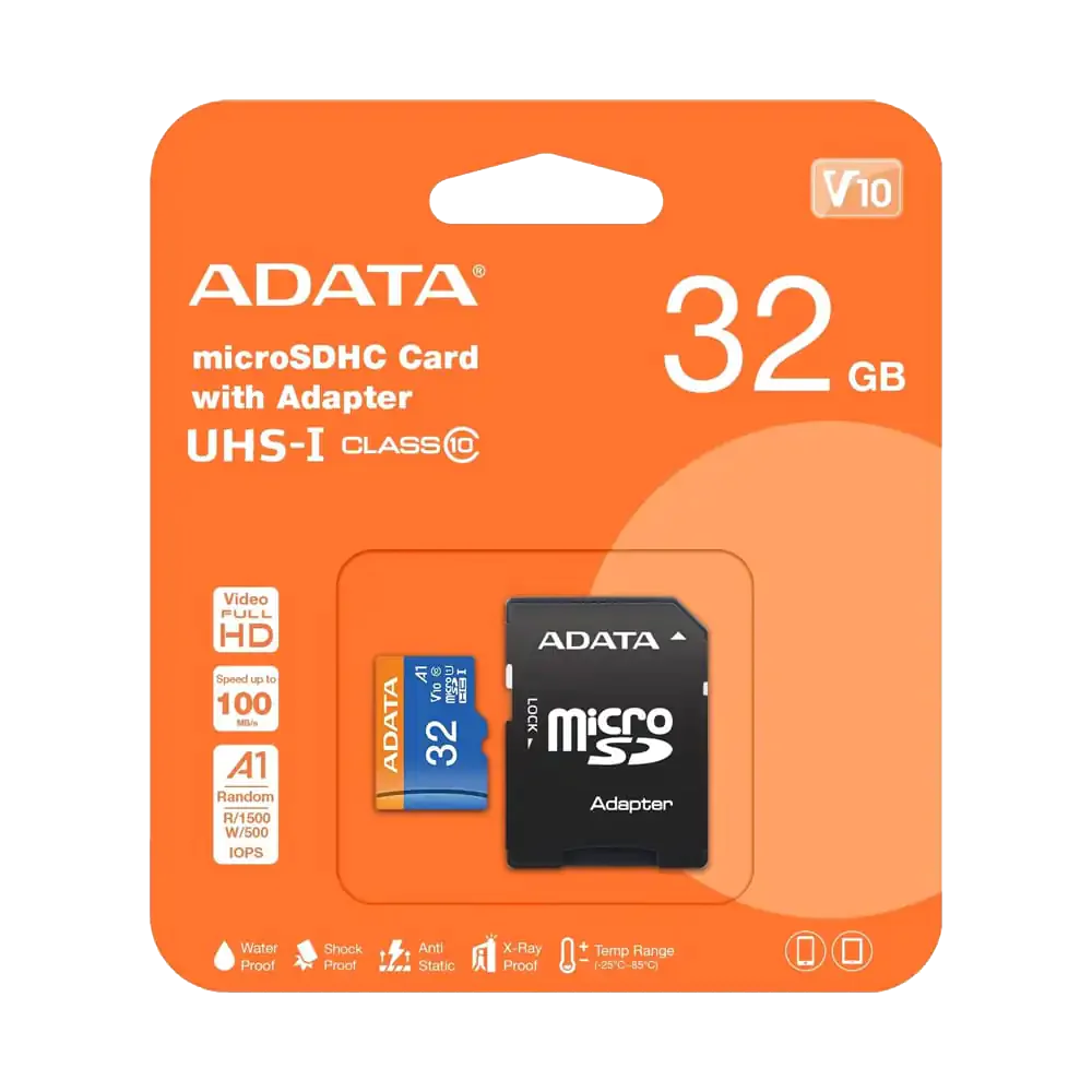 ADATA Premier AP 32GB V10 U1 A1 100MB/s MicroSDHC Memory