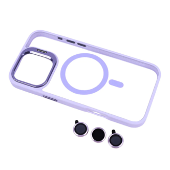 قاب PC مگ سیف استندشو با محافظ لنز رینگی Bracket آیفون iPhone 16 Pro Max قاب PC مگ سیف استندشو با محافظ لنز رینگی Bracket آیفون iPhone 16 Pro Max
