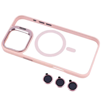 قاب PC مگ سیف استندشو با محافظ لنز رینگی Bracket مناسب برای iPhone 16 قاب PC مگ سیف استندشو با محافظ لنز رینگی Bracket مناسب برای iPhone 16