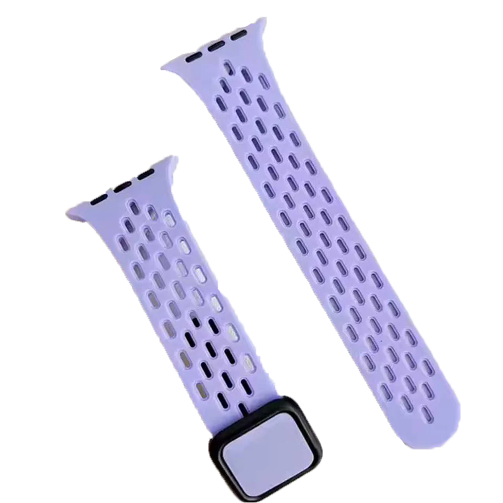Breathable silicone strap with 20mm modern buckle