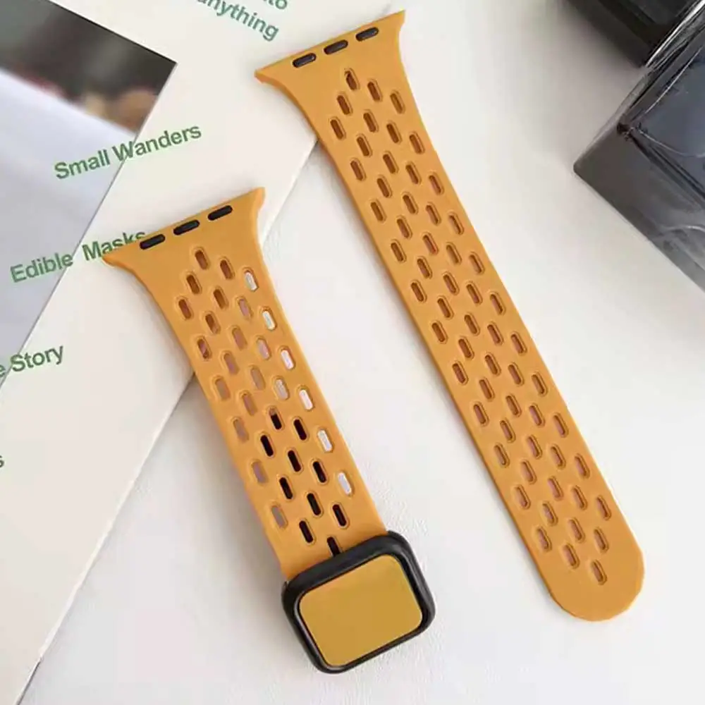 Breathable silicone strap with 20mm modern buckle
