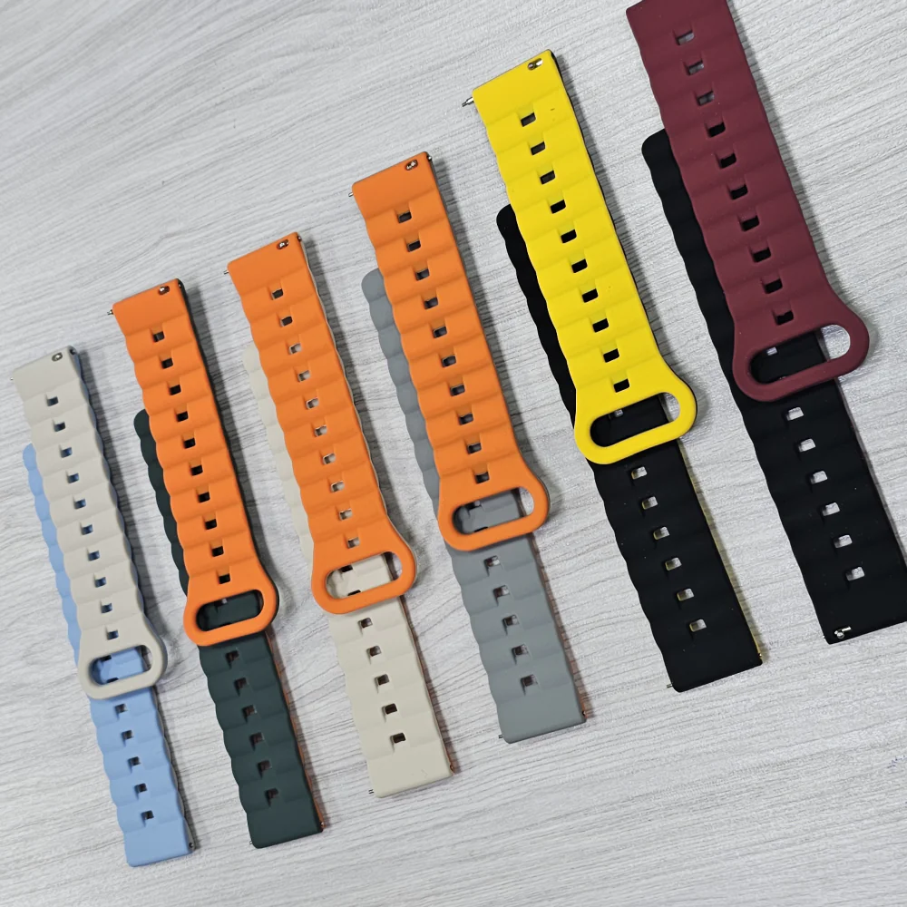 Silicone Link strap with 22mm modern buckle