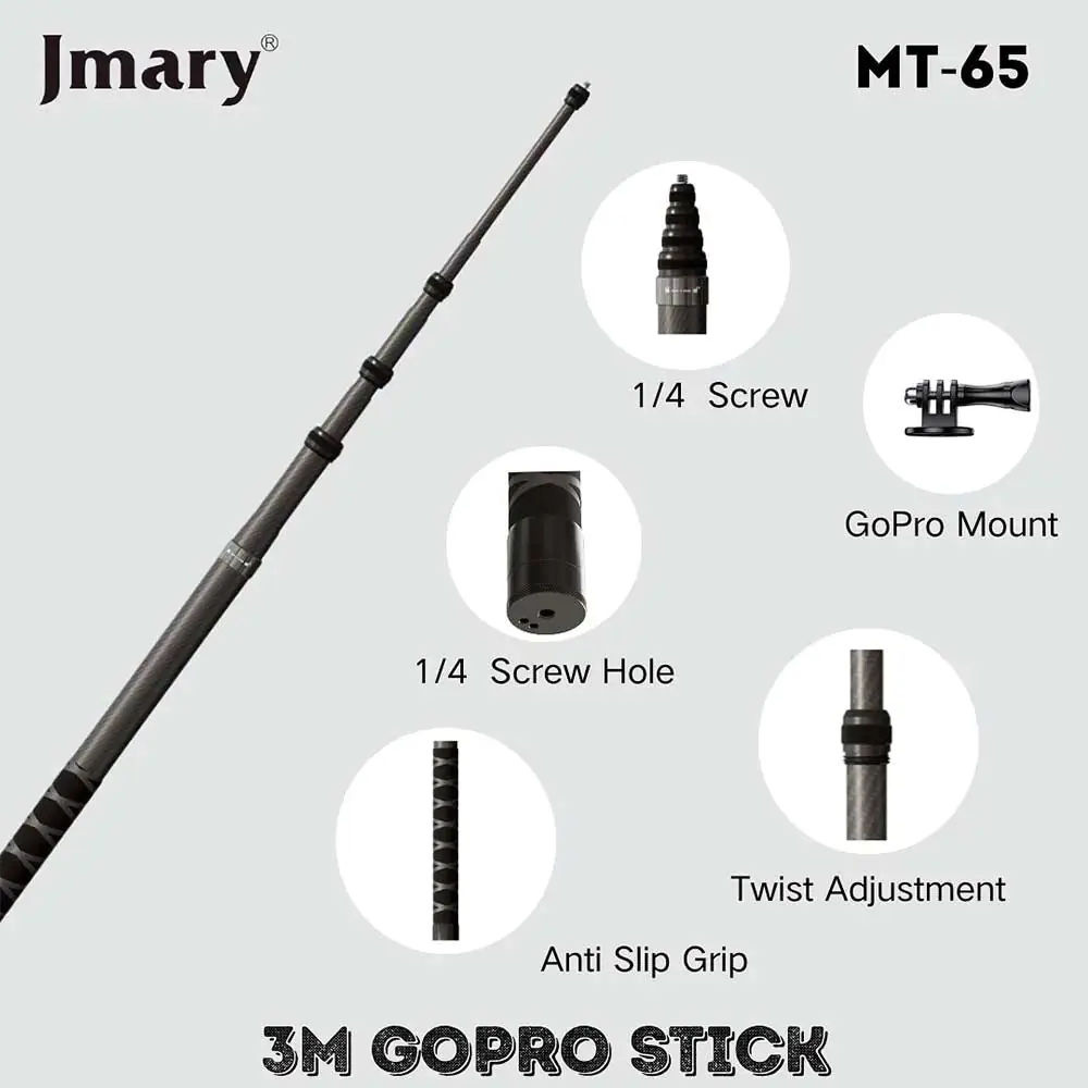 Jmary MT-65 3Meter Carbon Fiber Stick