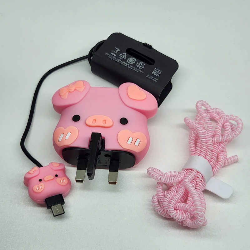 Pig design Cover for adapter 25w With cable protector