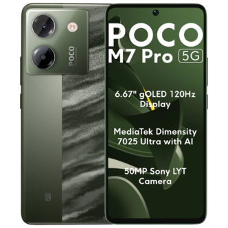 گوشی موبایل شیائومی مدل Poco M7 Pro 5G  ظرفیت 512 گیگابایت و رم 12 گیگابایت