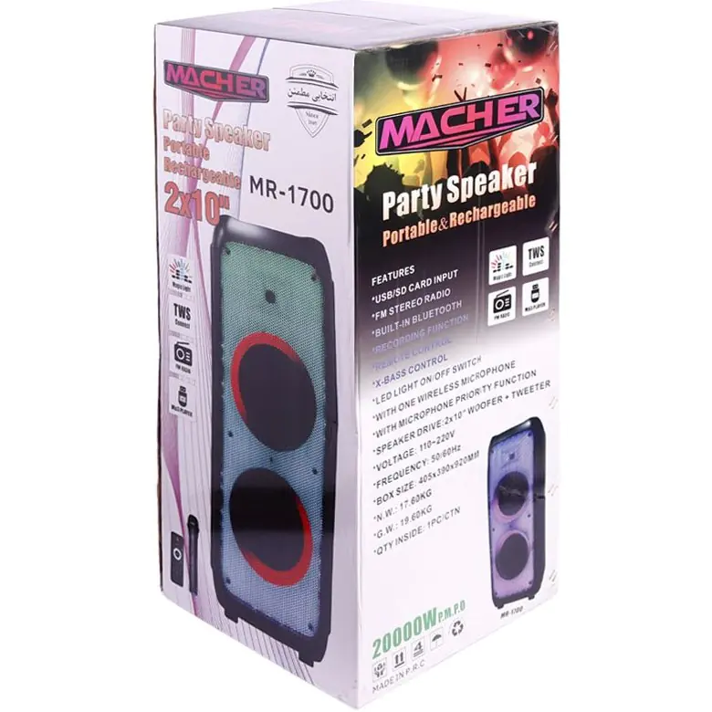 Portable Bluetooth Speaker Model MR-1700