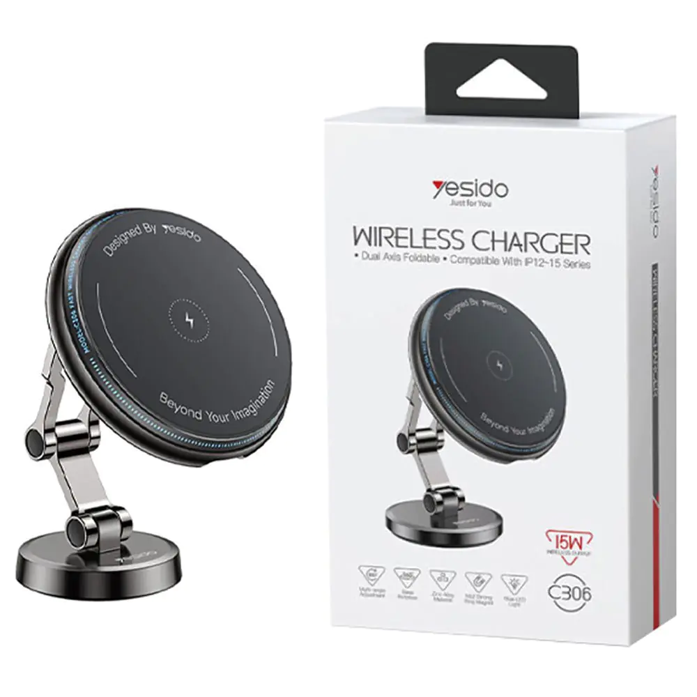 Yesido C306 15W Wireless holder and charger
