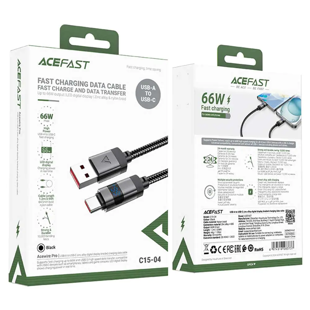 Type-C cable ACEFAST C15-04 1.2m 66w
