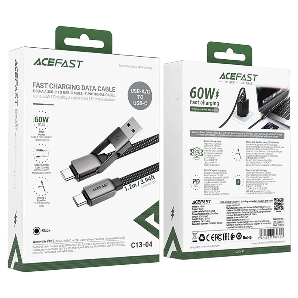 Type-C to Type-C cable ACEFAST C13-04 1.2m 60w