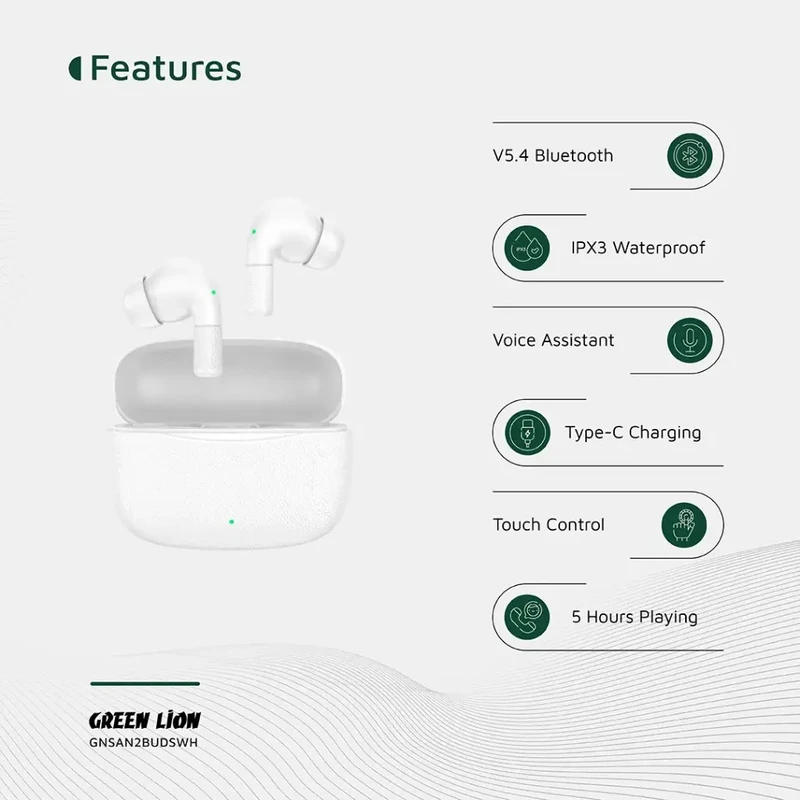 Green Lion Santorini 2 True Wireless Earbuds TWS