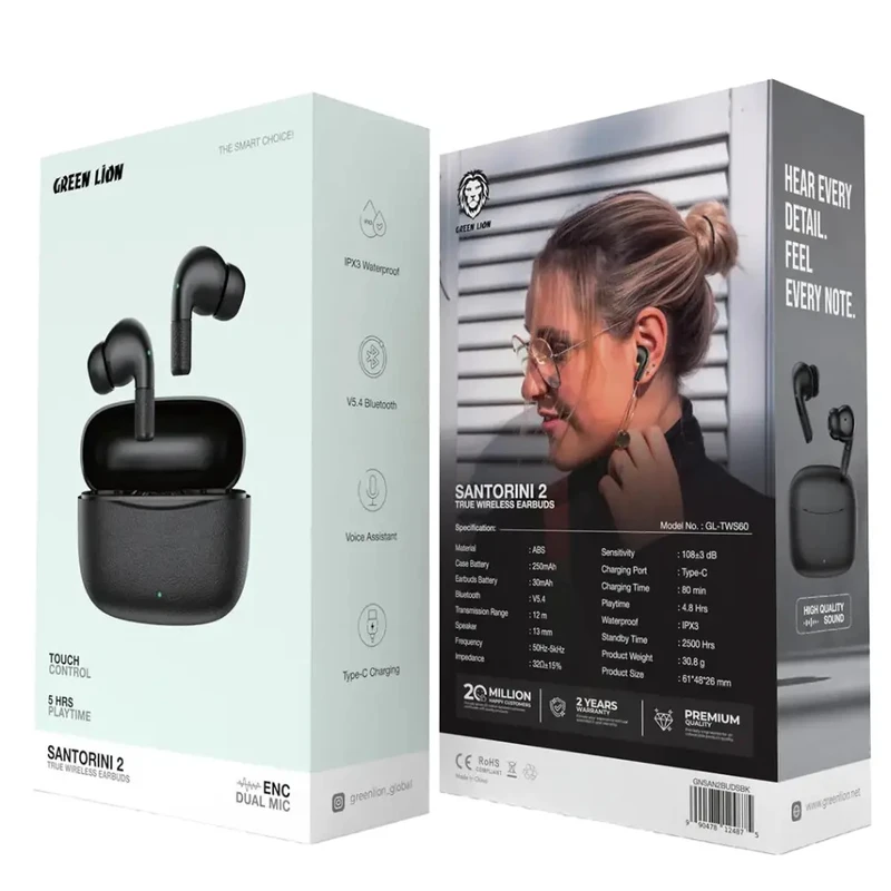 Green Lion Santorini 2 True Wireless Earbuds TWS