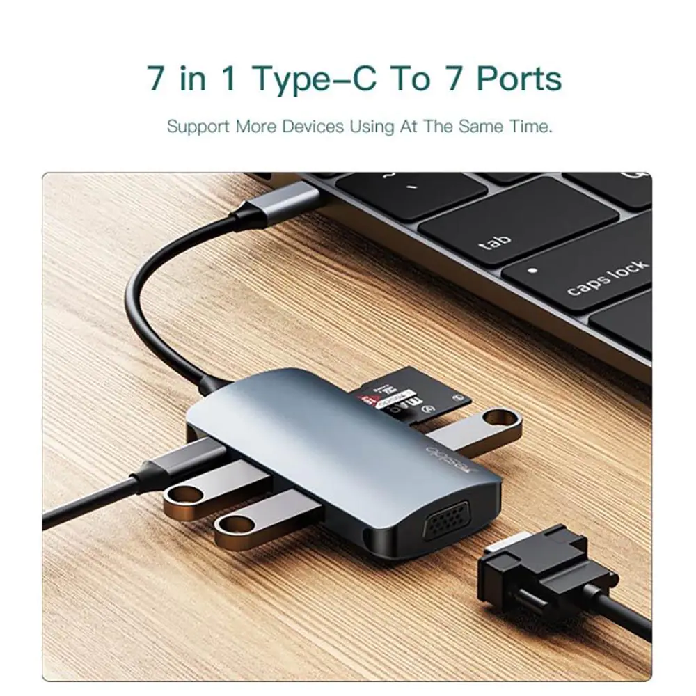 Yesido HB16 Type-C 7Port Hub