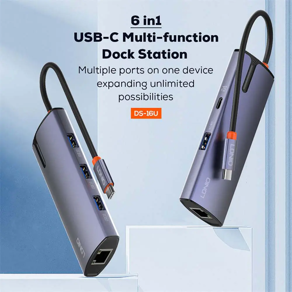 Ldnio DS-16U Type-C 6Port Hub