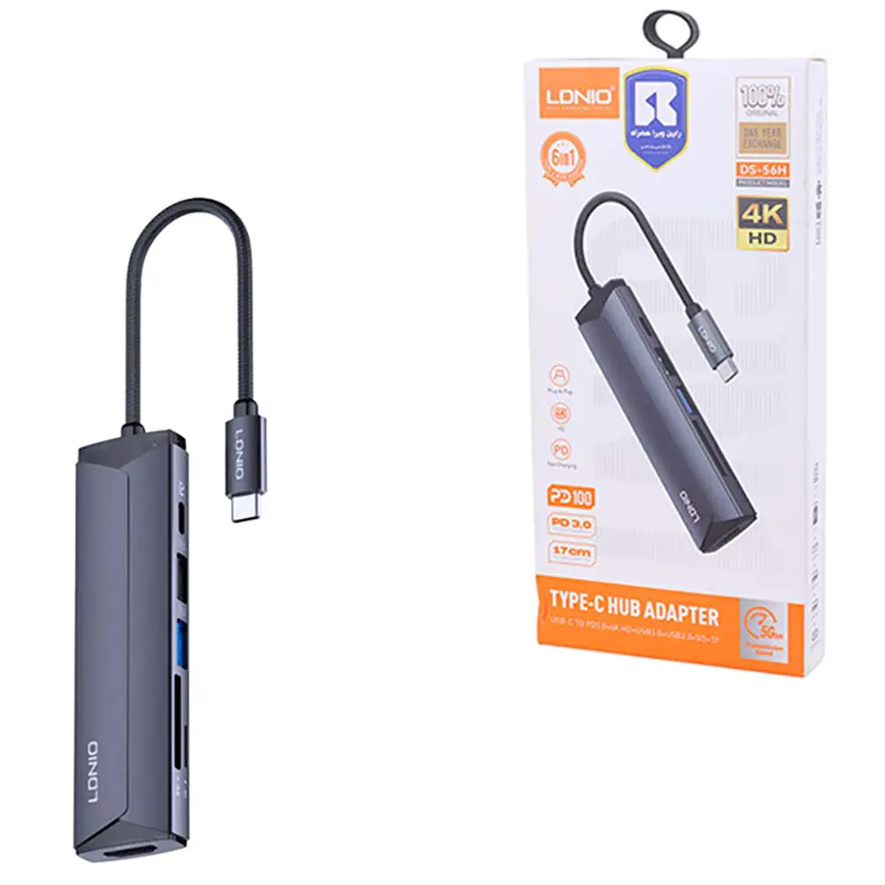 Ldnio DS-56H Type-C 6Port Hub Adapter