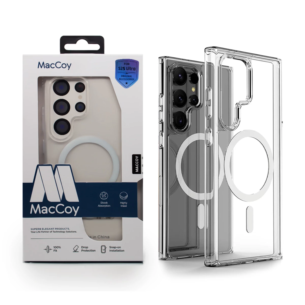 MacCoy transparent case suitable for Samsung S25 Ultra