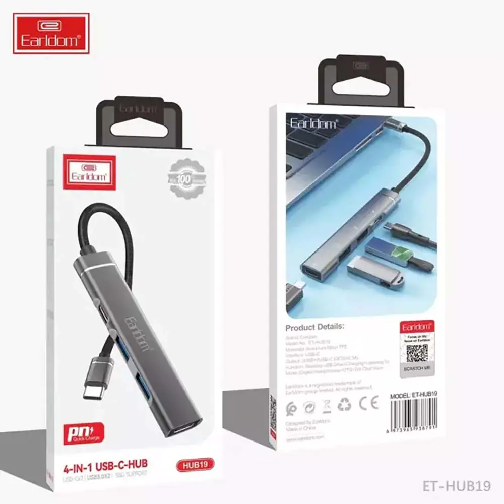 Earldom ET-HUB19 Type-C 4Port HUB