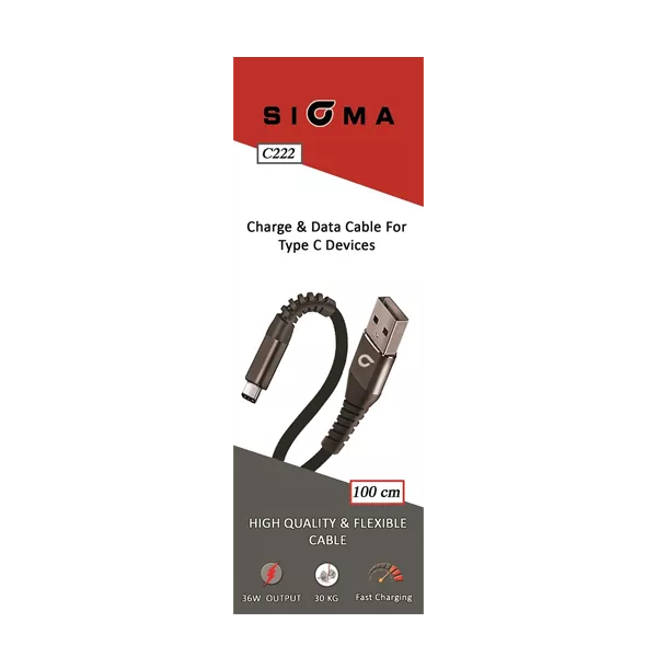 Sigma USB to Type-C Charging Cable Model C222
