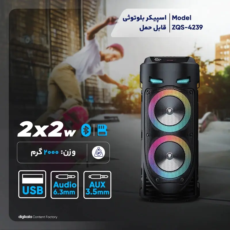 Portable speaker model ZQS-4239