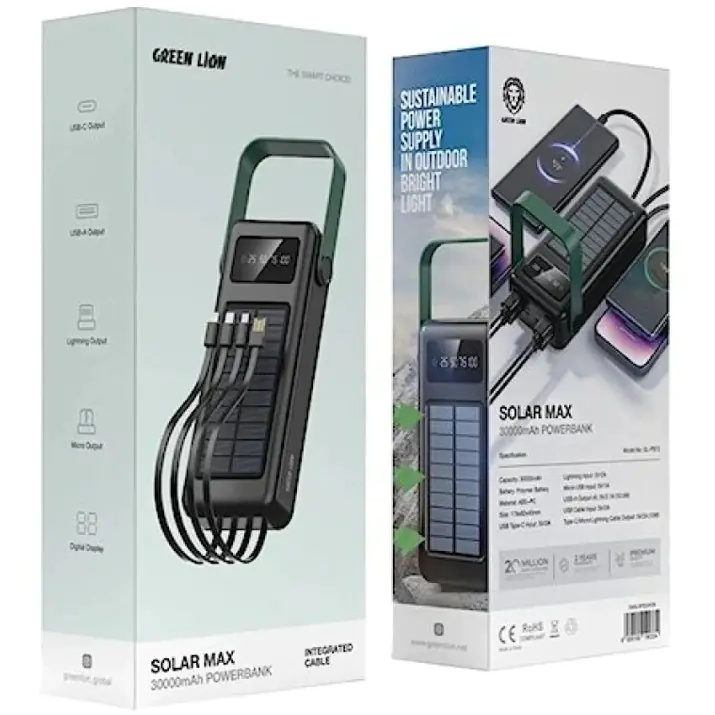 Green Lion Solar Max 30000mAh Power Bank