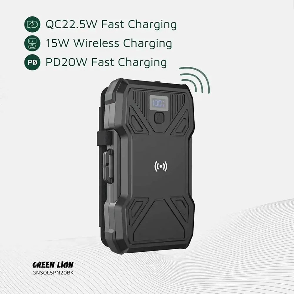  Green Lion Solar 5-Panel 20000mAh Power Bank PD20W GL-PX27