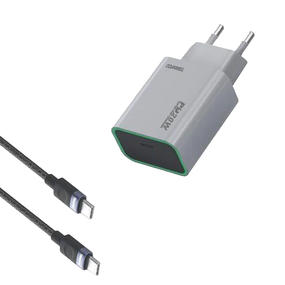 Tranyoo T-EU7 C Super Fast Wall Charger 20W with Type-C cable