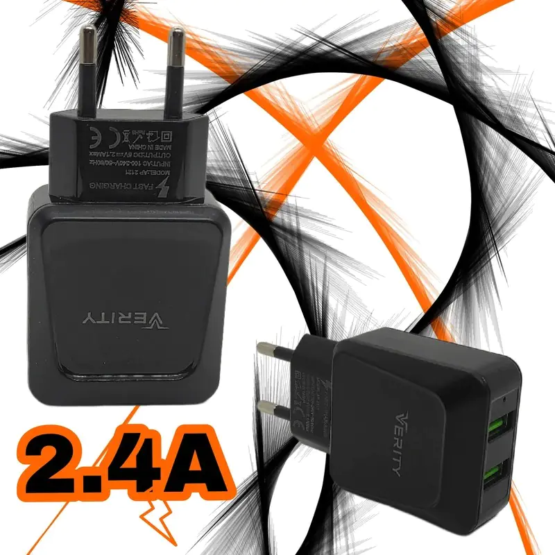Verity charger model AP-2121 with microUSB charging cable