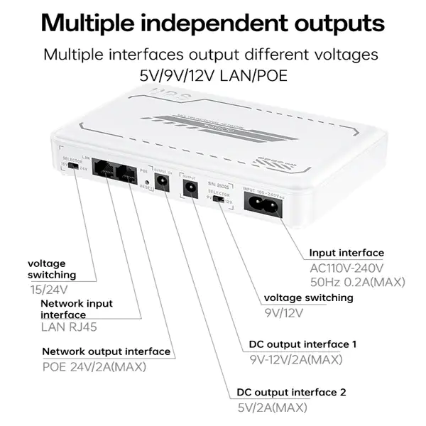 Yesido Mini DC UPS model YP74E