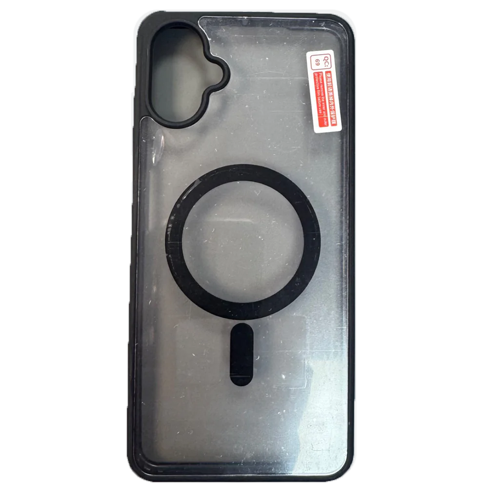 MagSafe design round colored glass case suitable for Samsung S25 ULTRA mobile phone