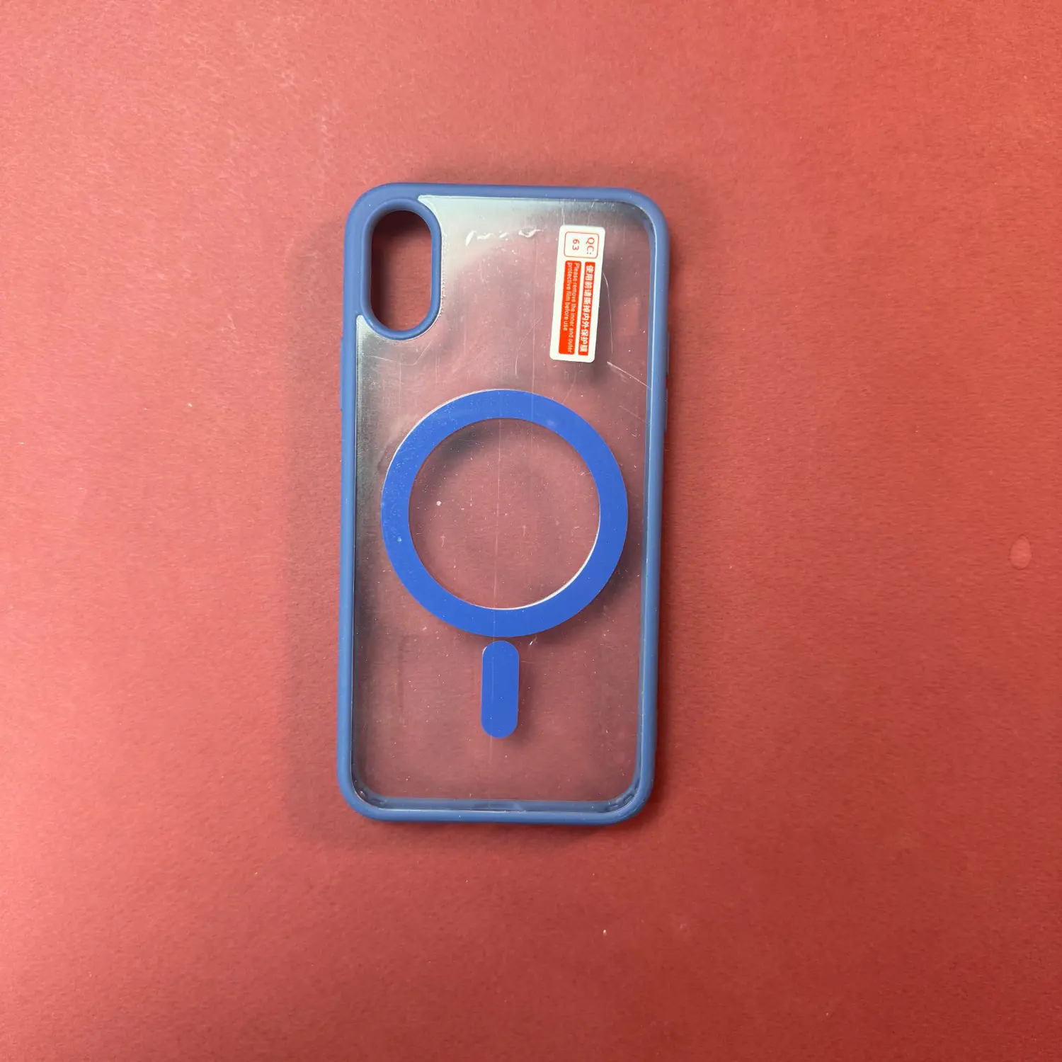 MagSafe design round colored glass case suitable for Samsung A06 mobile phone