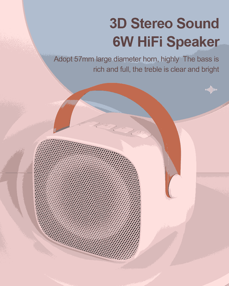 Wireless karaoke speaker model AM-W18 with microphone