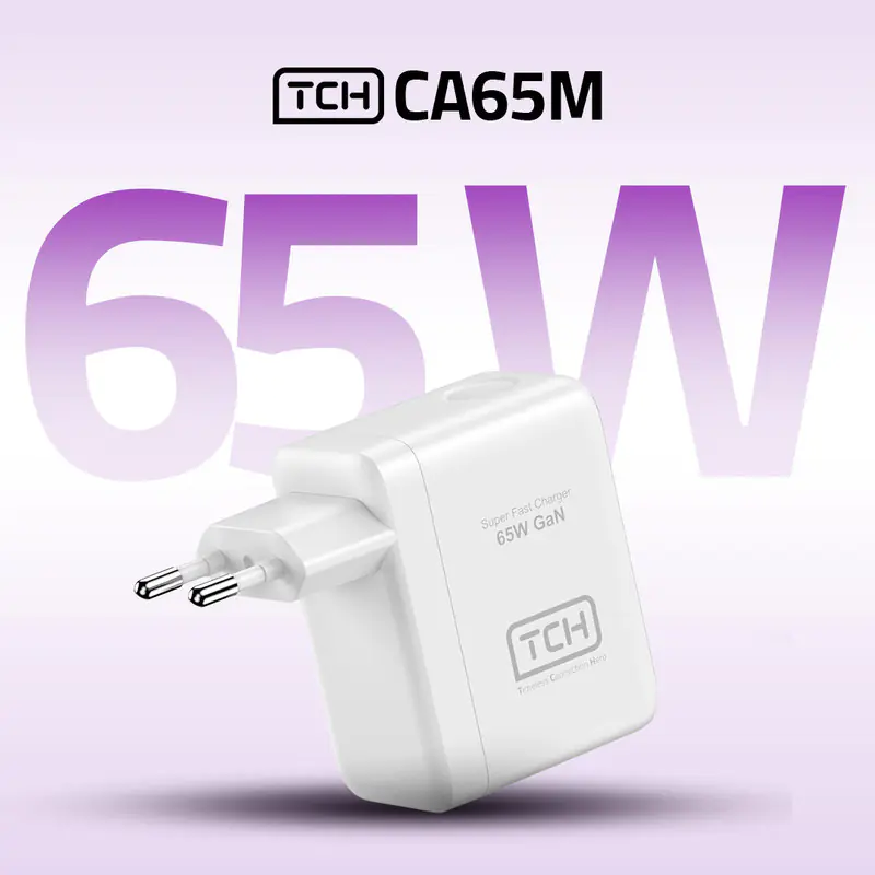 شارژر دیواری 65 وات 3 پورت تی سی اچ مدل CA65M