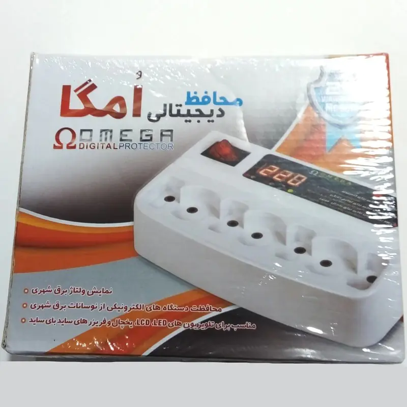 محافظ برق امگا ۷ خانه طول کابل ۱.۵ متر بدون ارت