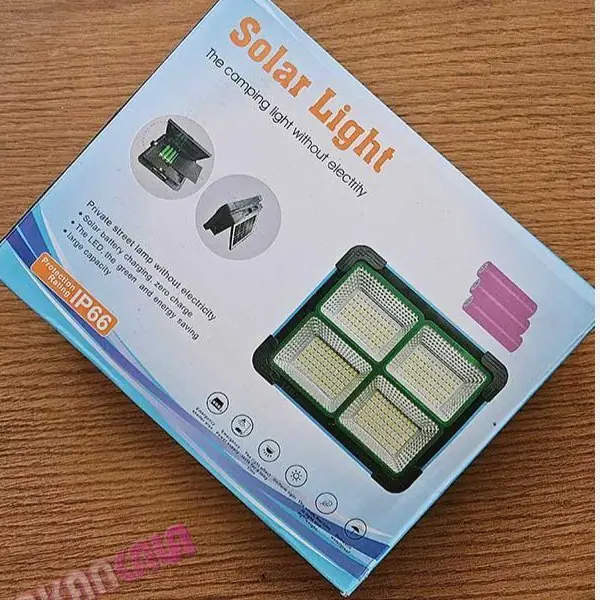 پروژکتور خورشیدی سولار 288 ال ای دی 6 باتری قابل تعویض solar 228 led
