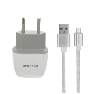 شارژر دیواری کلومن مدل KC-H805 به‌همراه کابل microusb