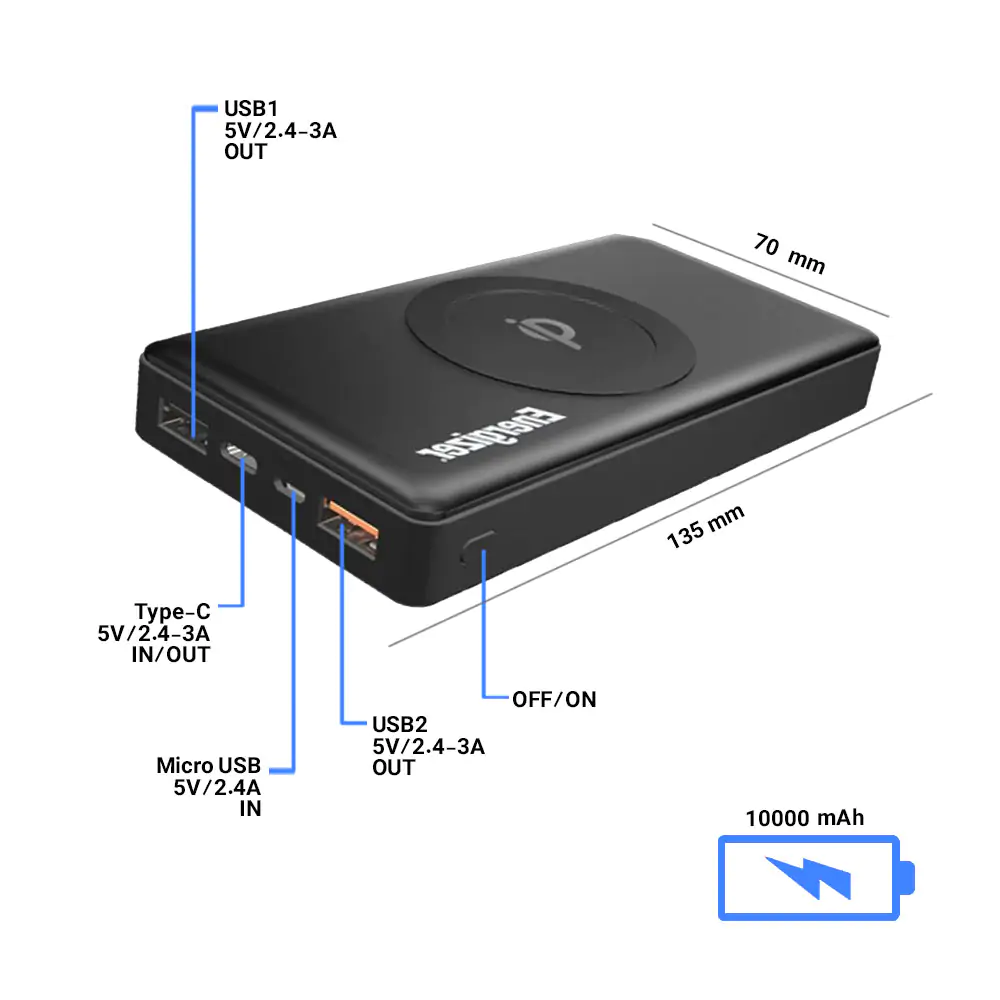 Energizer QE10000 10000mAh Power Bank