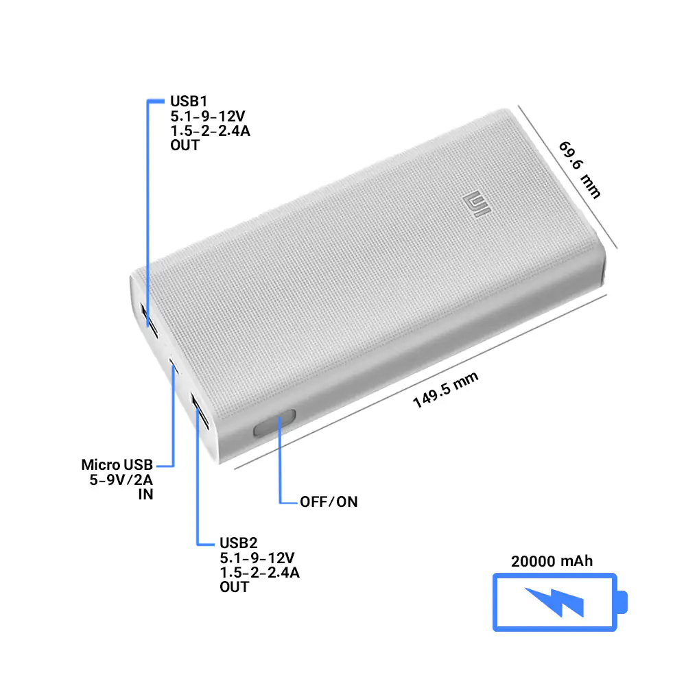 Xiaomi 2C 20000mAh Power Bank