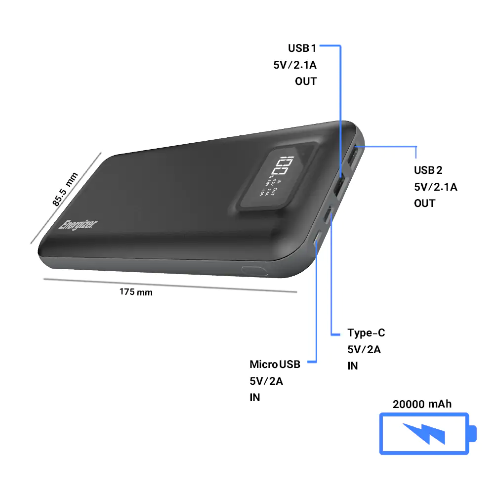 Energizer UE20018 20000mAh PowerBank