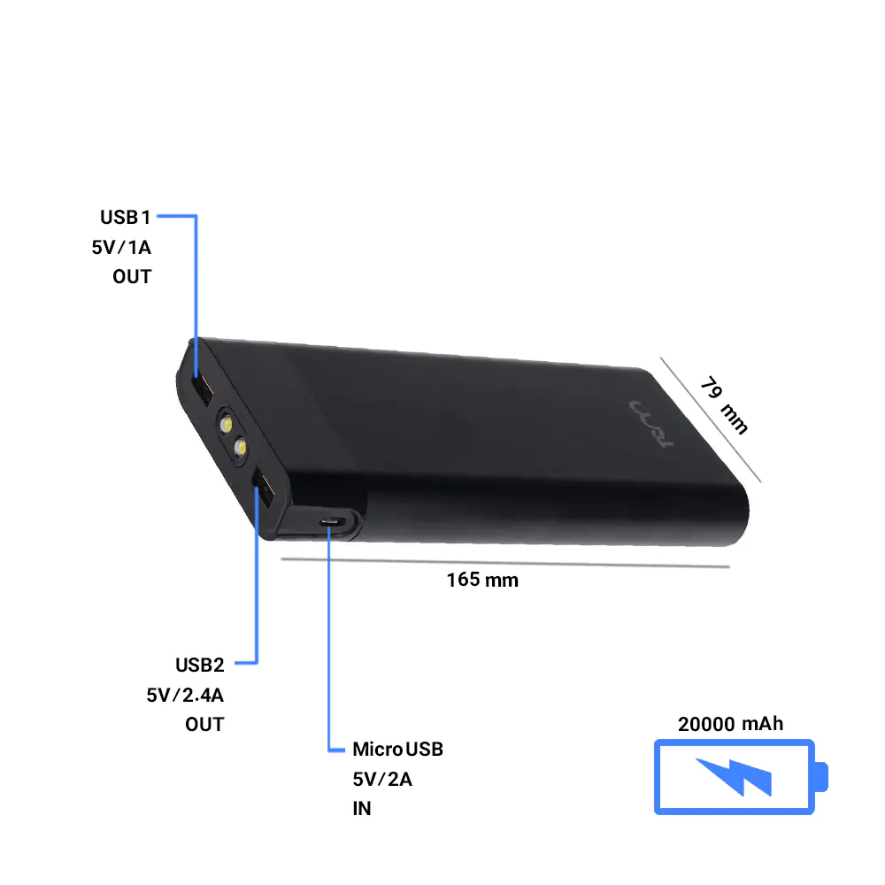 TSCO TP 876L 20000mAh Power Bank